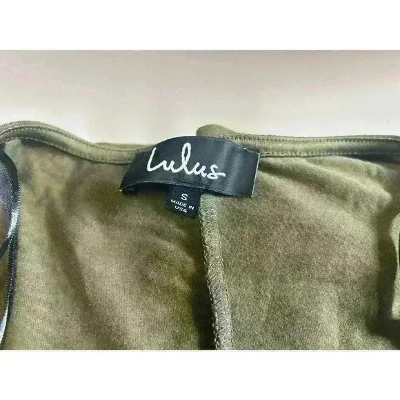 Lulu's Hunter Green Shift Dress Women's Size Small - Picture 3 of 4